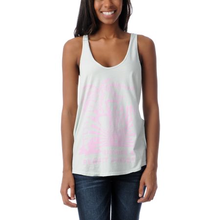 Obey Club Obey Slouchy Pastel Green Racerback Tank Top