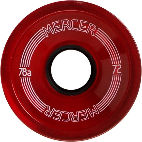 Mercer 72mm Red 78a Skateboard Wheels