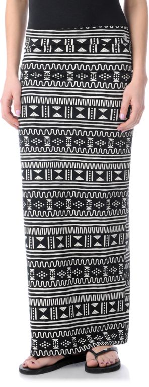Element Cabo Black & White Maxi Skirt