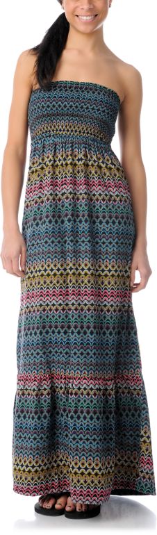 Element Polynesia Print Maxi Dress