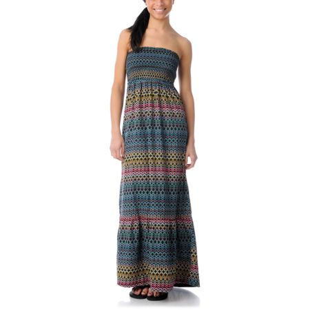 Element Polynesia Print Maxi Dress