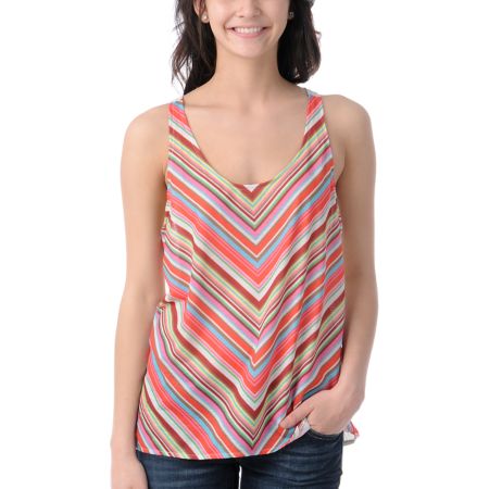 Element Girls Morgan Natural Mesh Back Tank Top
