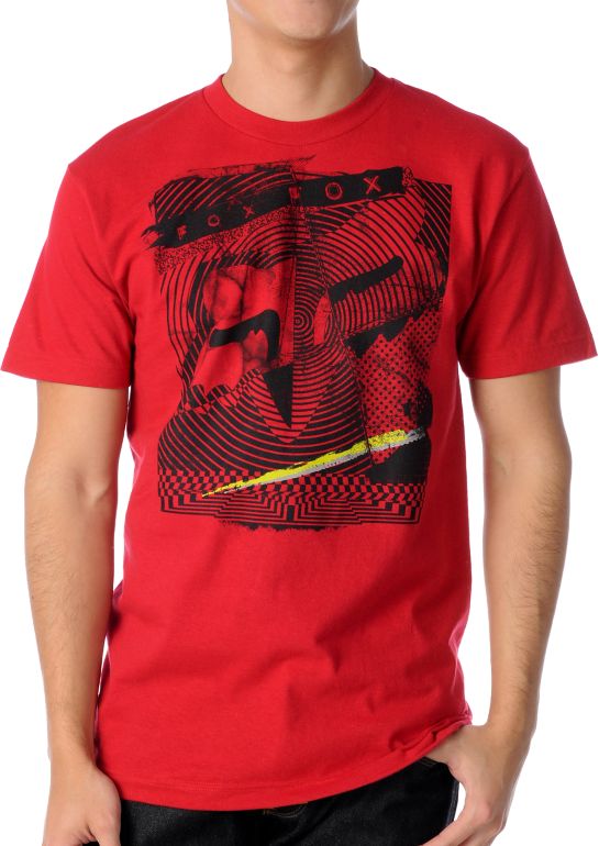 Fox Decca Red Graphic Tee Shirt