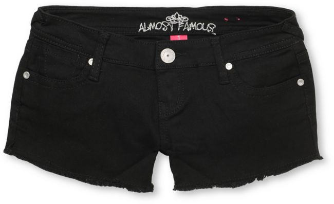 Almost Famous Tracy Black Cut Off Shorts