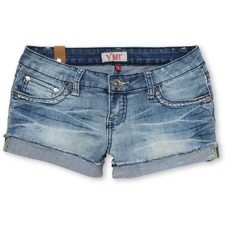 YMI Girls Amy Blue Cut Off Jean Shorts
