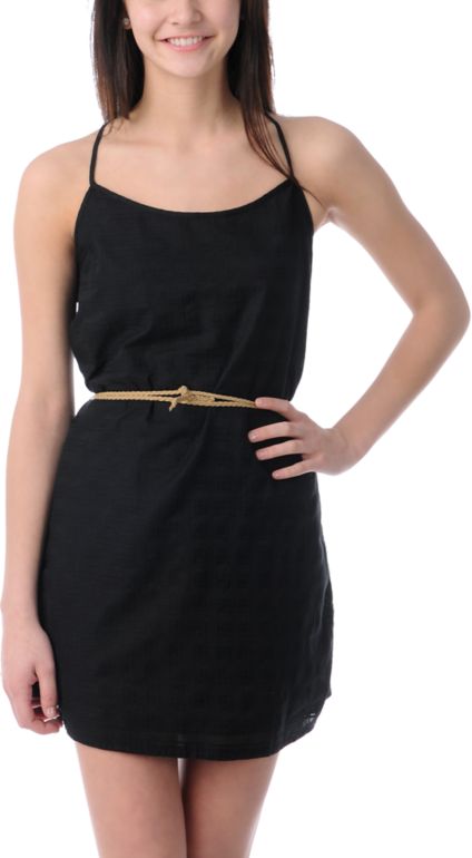 Volcom Festivus Woven Black Dress