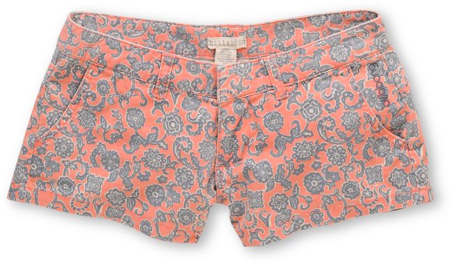 Billabong Girls Keep On Coral Floral Print Canvas 2.5" Shorts