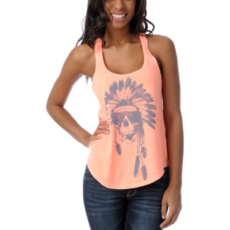 Billabong Girls Nature Study Just Peachy Racerback Tank Top