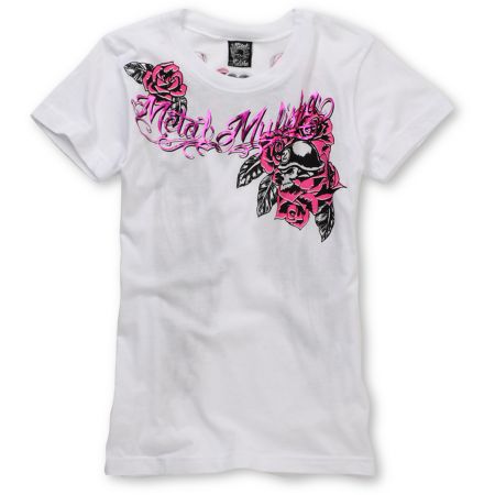 Metal Mulisha Girls Versatile White Tee Shirt 