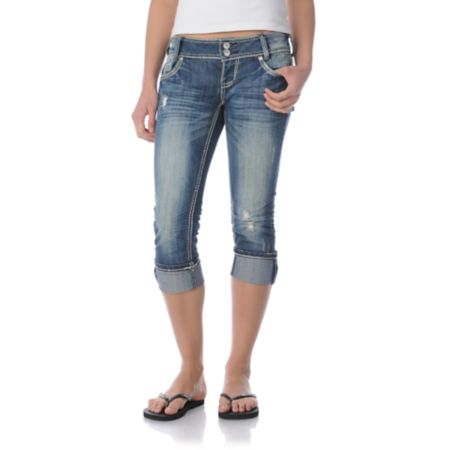 Almost Famous Tori Denim Cropped Jeans