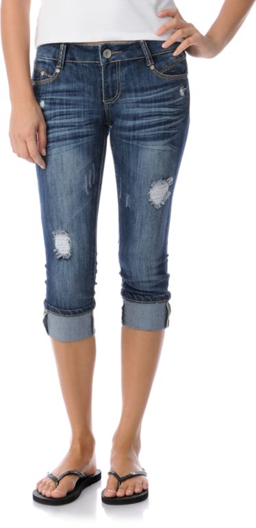 Almost Famous Lauren Denim Cropped Jeans