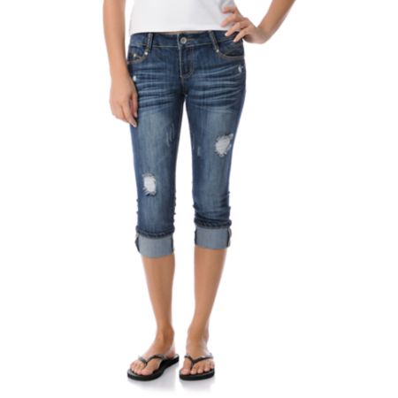 Almost Famous Lauren Denim Cropped Jeans