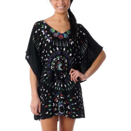Element Sunrise Woven Black Dress