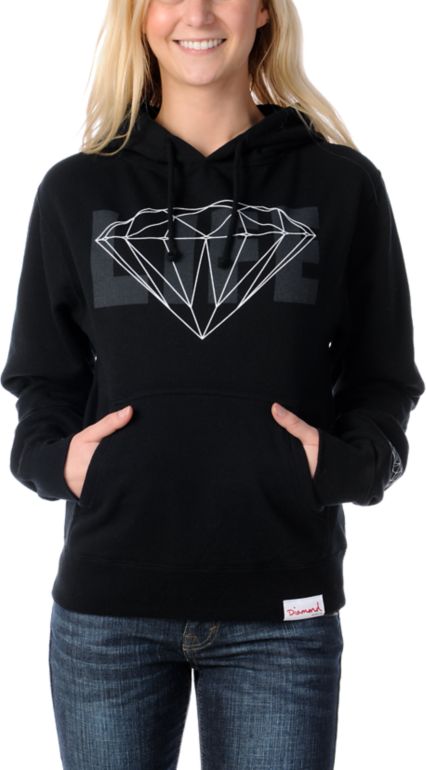 Diamond Supply Diamond Life Girls Black Pullover Hoodie