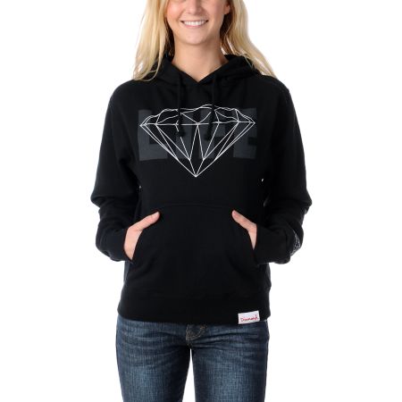 Diamond Supply Girls Diamond Life Black Pullover Hoodie