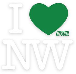 Casual Industrees I Heart NW Die Cut Sticker