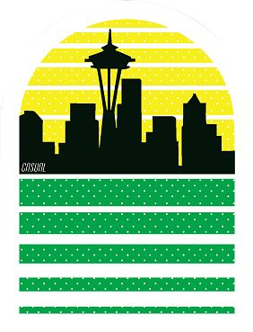 Casual Industrees Seattle Sky Sticker