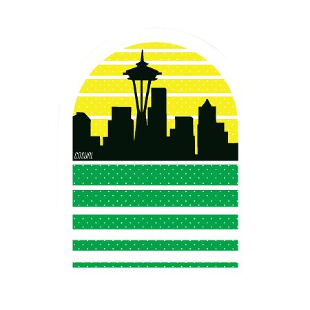 Casual Industrees Seattle Sky Sticker