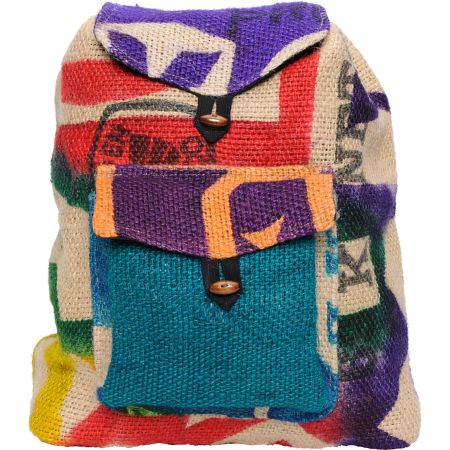 Baja Bags Hand Made Burlap Jute Backpack