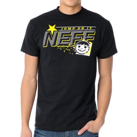 Neff Jump On It Black Tee Shirt 