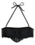Damsel Roulette Black Polka Dot Fringe Bandeau Bikini Top
