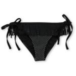 Damsel Roulette Black Polka Dot Fringe Tie Side Bikini Bottom