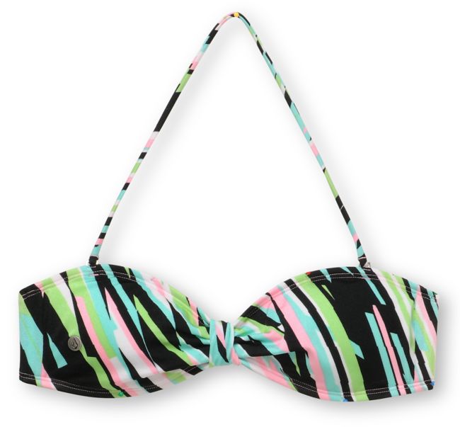 Volcom Girls Break It Up Green Bandeau Bikini Top