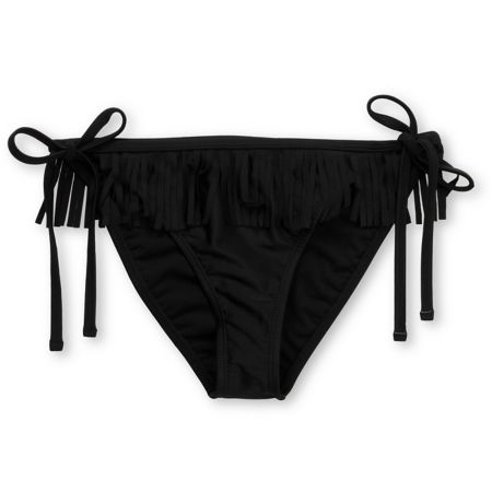 Damsel Black Fringe Tie Side Bikini Bottom