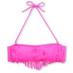 Damsel Pink Fringe Bandeau Bikini Top