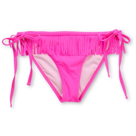 Damsel Pink Fringe Tie Side Bikini Bottom