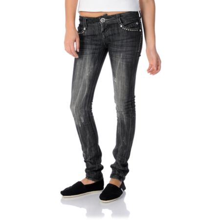 Almost Famous Molly Grey Skinny Jeans