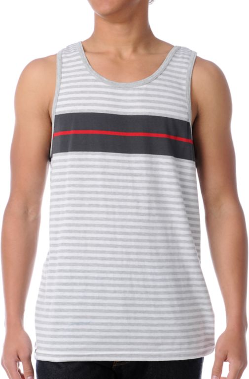 Empyre Shanty Grey Striped Tank Top