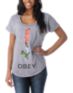 Obey Salem Spring Purple Mineral Wash Dolman Tee Shirt
