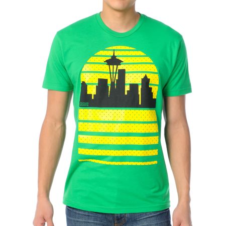 Casual Industrees Seattle Sky Green Tee Shirt