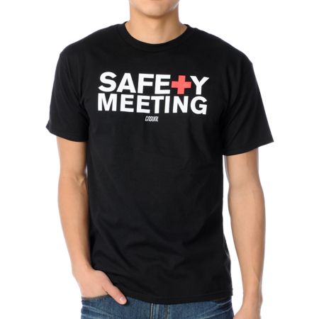 Casual Industrees Safety Meeting Black Tee Shirt 