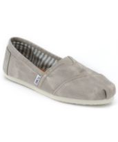Toms Classics Grey Palmetto Canvas Girls Shoe