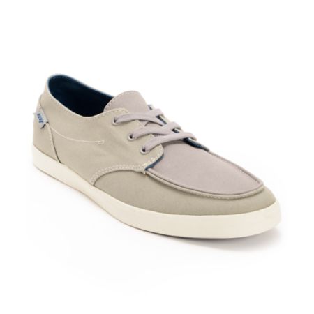 Reef Deck Hand 2 Light Grey Canvas Boat Shoe