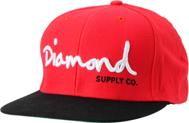 Diamond Supply OG Logo Black & White Snapback Hat