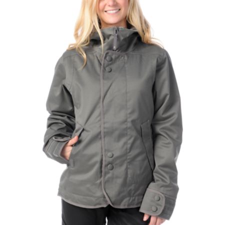Burton Jet Set 10K Grey 2012 Girls Snowboard Jacket