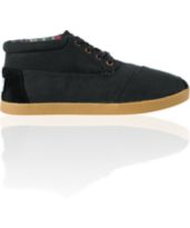 Toms Edson Botas Black Burlap Shoes