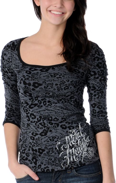Metal Mulisha Girls Perennial Charcoal Top