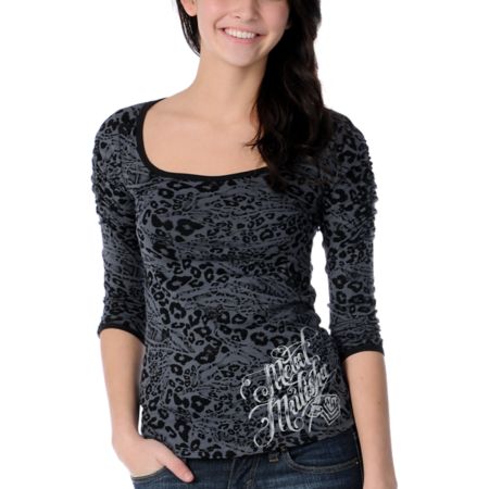 Metal Mulisha Girls Perennial Charcoal Top