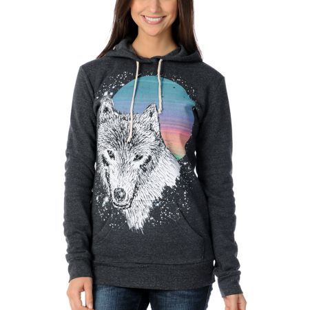 Glamour Kills Wolf Blitzer Charcoal Pullover Hoodie