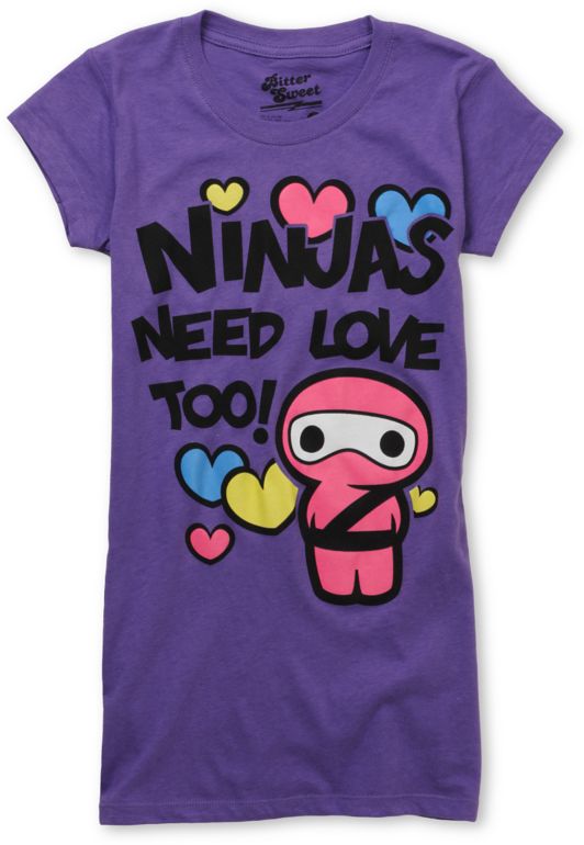 Bitter Sweet Ninja Lovin Girls Purple Tee Shirt