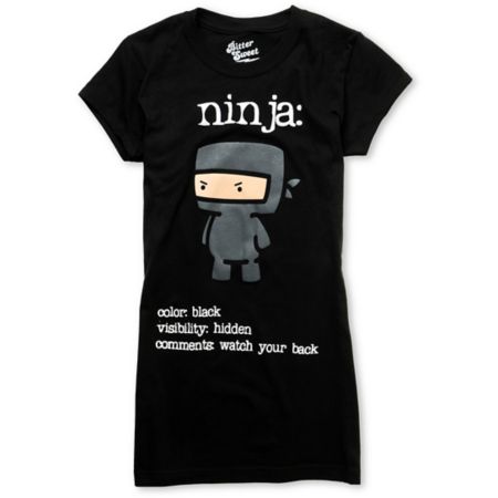 Bitter Sweet Watch Your Back Black Tee Shirt