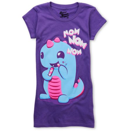 Bitter Sweet Candy Nomster Girls Purple Tee Shirt