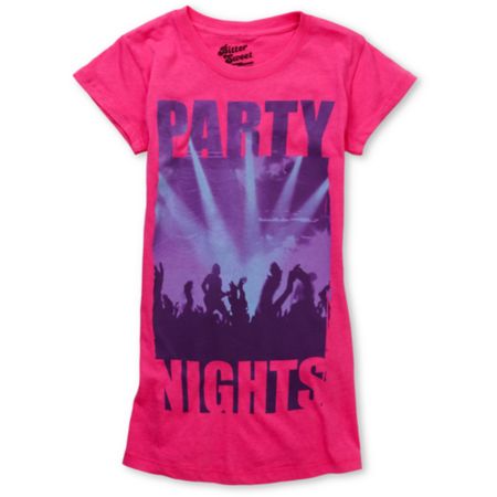 Bitter Sweet Girls Party Nights Pink Tee Shirt 
