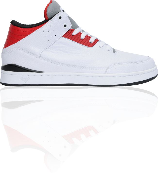 Diamond Supply Marquise White & Red Skate Shoe