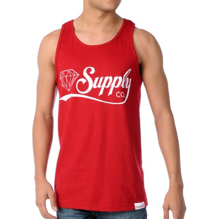 Diamond Supply Diamondaire Red Tank Top 