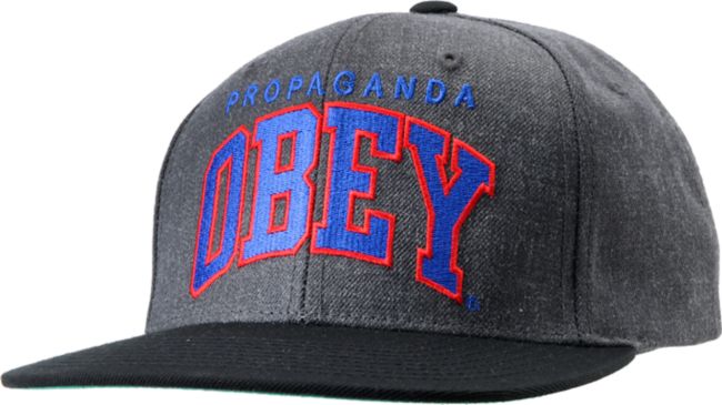 Obey Throwback Charcoal Snapback Hat